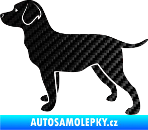 Samolepka Pes 062 levá Labrador 3D karbon černý