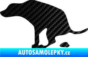 Samolepka Pes 077 levá 3D karbon černý