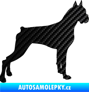 Samolepka Pes 087 pravá Boxer 3D karbon černý