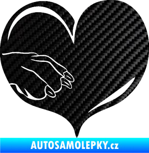 Samolepka Pes 102 levá packa 3D karbon černý