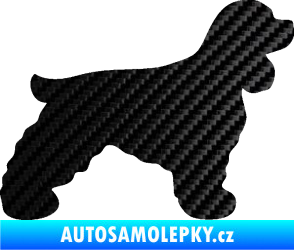 Samolepka Pes 109 pravá Kokršpaněl 3D karbon černý