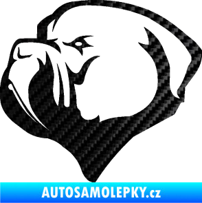 Samolepka Pes 116 levá pitbull 3D karbon černý