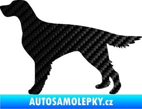 Samolepka Pes 188 levá Setr 3D karbon černý