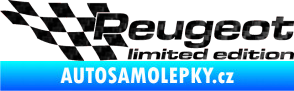 Samolepka Peugeot limited edition levá 3D karbon černý