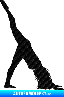 Samolepka Pilates 001 pravá 3D karbon černý