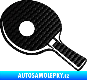 Samolepka Ping pong pálka levá 3D karbon černý
