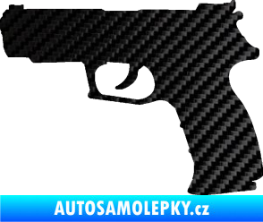 Samolepka Pistole 003 levá 3D karbon černý