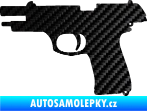 Samolepka Pistole 004 levá 3D karbon černý