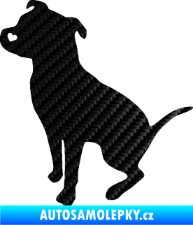 Samolepka Pitbull 005 levá 3D karbon černý