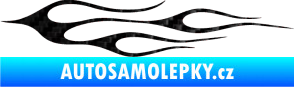 Samolepka Plameny 002 3D karbon černý