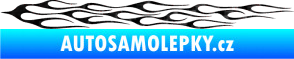 Samolepka Plameny 012 3D karbon černý