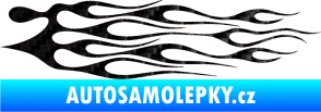 Samolepka Plameny 014 3D karbon černý