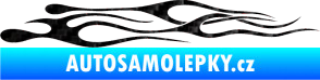 Samolepka Plameny 015 3D karbon černý