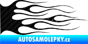 Samolepka Plameny 020 3D karbon černý