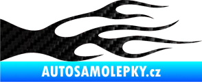 Samolepka Plameny 032 3D karbon černý