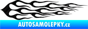 Samolepka Plameny 037 3D karbon černý