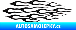 Samolepka Plameny 038 3D karbon černý
