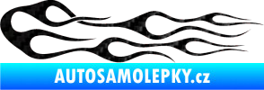 Samolepka Plameny 045 3D karbon černý