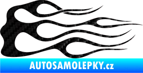 Samolepka Plameny 048 3D karbon černý