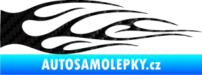 Samolepka Plameny 059 3D karbon černý