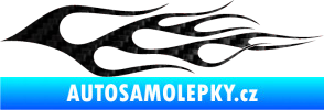 Samolepka Plameny 066 3D karbon černý