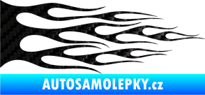 Samolepka Plameny 067 3D karbon černý
