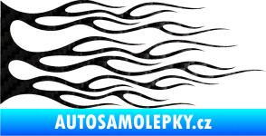 Samolepka Plameny 071 3D karbon černý