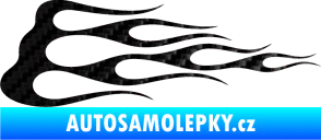 Samolepka Plameny 074 3D karbon černý