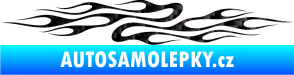 Samolepka Plameny 082 3D karbon černý