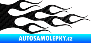 Samolepka Plameny 088 3D karbon černý