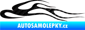 Samolepka Plameny 092 3D karbon černý