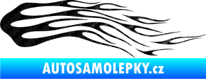 Samolepka Plameny 093 3D karbon černý