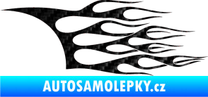 Samolepka Plameny 094 3D karbon černý