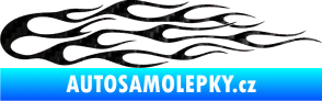 Samolepka Plameny 096 3D karbon černý