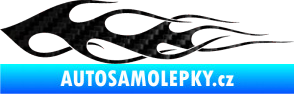 Samolepka Plameny 099 3D karbon černý