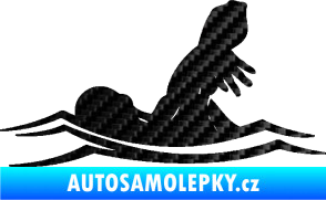 Samolepka Plavání 005 levá 3D karbon černý