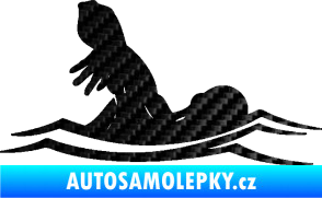 Samolepka Plavání 005 pravá 3D karbon černý