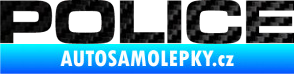 Samolepka Police 3D karbon černý