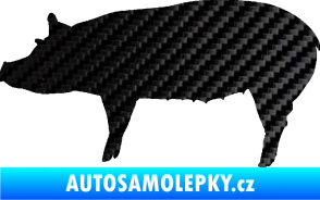 Samolepka Prase 002 levá 3D karbon černý