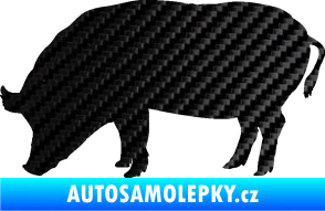 Samolepka Prase 004 levá 3D karbon černý