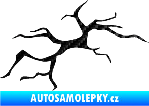 Samolepka Prasklina 001 3D karbon černý