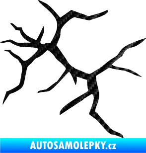 Samolepka Prasklina 007 3D karbon černý