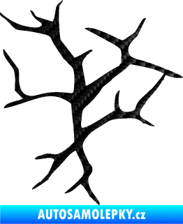Samolepka Prasklina 008 3D karbon černý