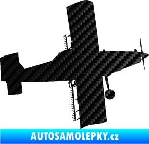Samolepka Práškovací letoun Čmelák pravá 3D karbon černý