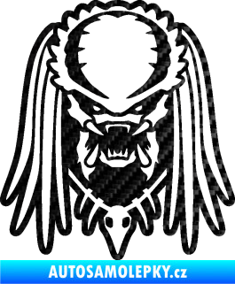 Samolepka Predátor 002 3D karbon černý
