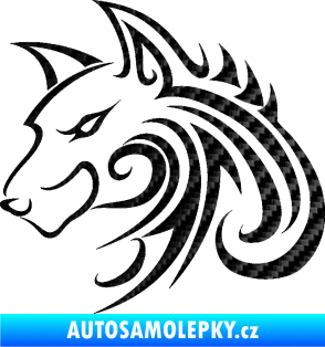 Samolepka Predator tattoo 001 levá 3D karbon černý