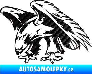 Samolepka Predators 001 levá orel 3D karbon černý