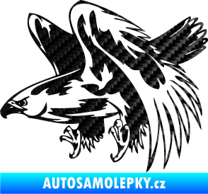 Samolepka Predators 034 levá 3D karbon černý