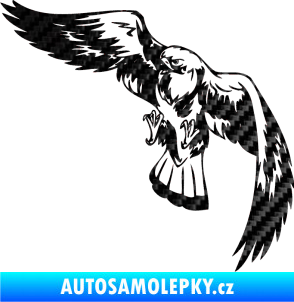 Samolepka Predators 041 levá 3D karbon černý