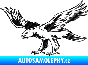 Samolepka Predators 043 levá 3D karbon černý